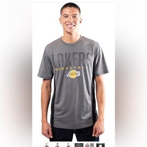 Lakers DRI FIT Gray Ultra Game Herren NBA Active Short Sleeve Tee Shirt for Men